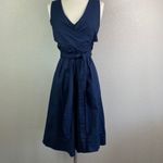 J.Crew  Navy Wrap Top Sleeveless Shirt Wrap dress Photo 2