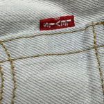 Levi's Women's Blue and White Jeans New Style Wide Leg Raw Waist Hem Size 26 Photo 5