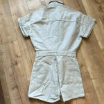 ZARA NWT  Metallic Denim 100% Cotton DustyBlue Shimmer Short Romper 6929/201 Sz S Photo 11