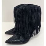 INC Boots Size 5.5 Black Western Ankle Booties Pointed Toe Evening Shoes NEW Black Photo 3