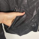 Madewell Washed Leather Motorcycle Jacket in true black size XS Photo 9