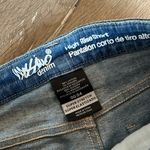 Mossimo Jean Shorts 00 High Rise Stretch Denim Crochet Trim Boho Blue Size 24 Photo 4