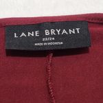 Lane Bryant Women’s Swing Crew-Neck Trim Top Red Maroon Long Sleeve size 22 24 Photo 3