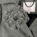 Rebecca Taylor  Womens Size 0 Single Breasted Cropped Wool Blazer Gray‎ Business Photo 2