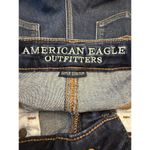 American Eagle Super Hi-Rise Shortie Blue Distressed Size 4 AEO Denim Photo 2