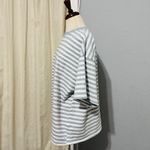 THINGS BETWEEN Striped Tee Green/White Size L Boxy Oversized Short Sleeves Green Size L Photo 3