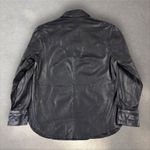 Rag and Bone Rag‎ & Bone Jack Leather Button Down Shirt Blouse Shacket Black Sz M NWT $795 Photo 4