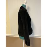 Dress Barn Y2K  Black Suede Leather Jacket Women’s Small Snap Front Boho Western Photo 4