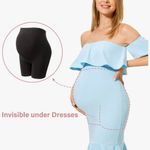 Enerful Women's Maternity Shorts Biker Summer Soft Seamless Pregnancy Yoga Workout Active Short Leggings Over Belly 5"/8" Photo 9