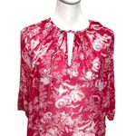 Ba&sh  Blouse Ulysse Rose Red Peasant Oversized Top Women’s Size 1 US S Photo 3