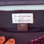 Anthropologie Burgundy Checkered Flare Pants Photo 3