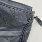 Vintage Patchwork Purse Bag Navy Blue Leather Photo 8