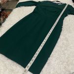 Trina Turk  Holiday Long Sleeve Sheath Christmas Dress in Forest Green Size 8 Photo 4