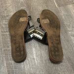 Top Moda Toe Strap, Open Sandal Shoes/Flats; Black w/Silver & Gold Metallic; 9 Photo 4