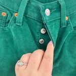 Levi's Wedgie Straight Fit Corduroy Pants Green Size 24 Photo 5