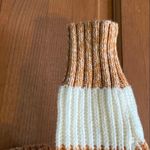 American Eagle  Size Medium Women's Teen Girl Striped Brown and Cream Sweater Photo 2