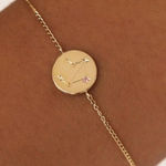 Boutique NEW Gemini Yellow Gold Filled Star Birthday Zodiac Constellation Bracelet, 6-8” Photo 0