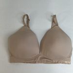 DKNY Small Bra Wireless Microfiber Plunge Smooth Molded Cups Beige Tan DK7664 Photo 2
