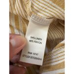 Land 'n Sea Womens Sz M Pull On Pants Linen Blend Elastic Waist Gold Stripe NEW Size M Photo 5