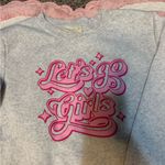 Bobbie Brooks Gray Sweater with Pink Graphic Size M Photo 1