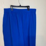 Adrianna Papell Embroidered Wide Leg Cropped Pants in Rich Cobalt Blue Sz XL NWT Photo 5