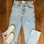 Revice Denim Revice women’s high rise straight leg jeans, distressed light wash size 28 Photo 0