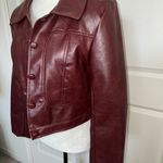 Cider Women's Burgundy Leather Jacket Photo 1