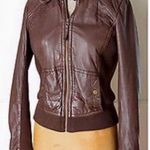 Anthropologie Idra Leather Bomber Jacket Photo 0