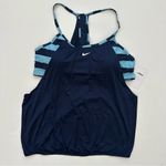 Nike Women's Navy and Light Blue Swim Top Size XL Photo 0