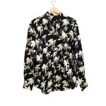 Revolve R+A Sierra Palm Shirt Women Size Small Button Up Black White Oversized Photo 1