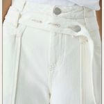 Closed Denim x-press cream high waisted wide leg belted stitch crease jeans 23 Photo 2
