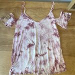 American Eagle  Soft & Sexy Cold Shoulder Tie Dye Top Photo 2