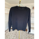J.Crew  100% Cashmere Crewneck Sweater Black Classic XS Preppy Academia Parisian Photo 2