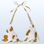 SheIn New Cow Print Three-Piece Bikini, Size Small Photo 2