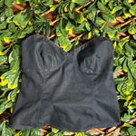 Apostrophe y2k Denim Side Zip Corset Bustier Top Size 8 Photo 0