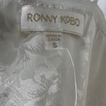 NWT Ronny Kobo June Floral Jacquard Bow Mini Cocktail Dress White Size Small Photo 7