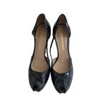 Emporio Armani Black Patent Platform Heels Size 37.5 Photo 1