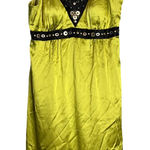 Sue Wong  Vintage Y2K Silk Dress‎ Size 8 Chartreuse Embellished 90s Fairycore Photo 0