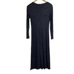 Rachel Pally Navy Metallic Ribbed Mara Maternity Long Sleeve Midi Dress Size S Photo 13