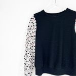 Anthropologie  Porridge Textured Puff Sleeve Sweatshirt S‎ Black Photo 3