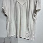 Free People White V-Neck Distressed Tee Sz XS Photo 3