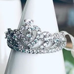 Fragrant Jewels NWT  silver gemstone bling princess queen crown ring Photo 0
