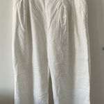 Abercrombie & Fitch Abercombie White Linen Blend Pants Photo 0