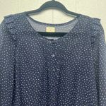 Urban Outfitters Pins & Needles Sheer Ruffle Workwear Casual Lightweight Womens Top Size Medium Photo 2
