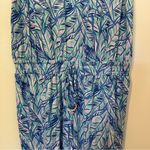 Lilly Pulitzer  Paulina Jumpsuit Blue Lets Mango Womens Medium Sleeveless Photo 6
