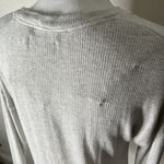 Nation Ltd  Womens Long Sleeve Blouse Size Small Gray Rib Knit Crocheted Lace Photo 7