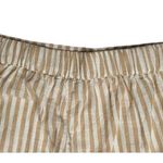 Derek Heart Juniors Size M Tan White Stripe Nautical Crop Pants Cotton Wide Leg Photo 4