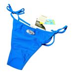 GAROTA DE PRAIA Brazilian High Leg Bikini Bottom Blue Photo 1