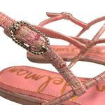 Sam Edelman Eliza Woven Thong Round Chic Flat Sandals Pink Lily Stripe Size 7 Photo 3