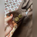 Valentino Garavani RARE Vintage 60s Valentino Miss V Brown Blazer Jacket Size 6 Zip Up Photo 4